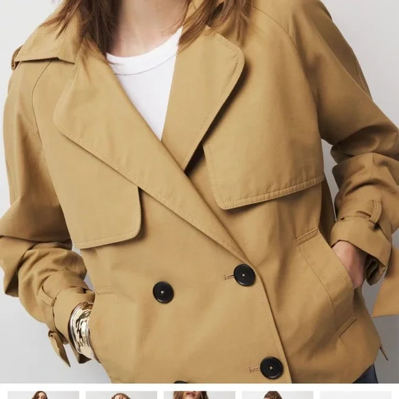 New -  Cropped Trench Coat - Picture 4 of 4